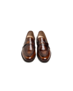 Handmade Brown Leather Loafers for Men – Genuine Calf Leather Slip-On Shoes | Sizes 7-14