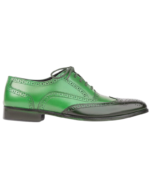 Premium Handmade Leather Wing Tip Shoes – Elegant Green (Sizes 7-14) - Image 2