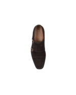 Premium Handmade Brown Suede Monk Strap Shoes for Men | Leather Sole, Sizes 7-14 - Image 5