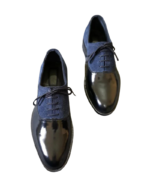 Men's Handmade Genuine Leather Cress Lace-Up Shoes – Premium Leather, Blue Derby Style with Leather Sole - Image 6