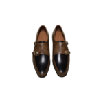 Handmade Purple Genuine Leather Monk Strap Shoes – Premium Leather Slip-On Shoes for Men