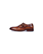 Elegant Handmade Monk Strap Shoes for Men – Chocolate Brown (Sizes 7-14) - Image 4