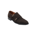 Premium Handmade Brown Suede Monk Strap Shoes for Men | Leather Sole, Sizes 7-14