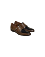 Handmade Purple Genuine Leather Monk Strap Shoes – Premium Leather Slip-On Shoes for Men - Image 4
