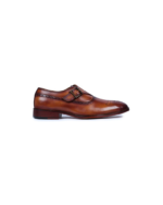 Elegant Handmade Monk Strap Shoes for Men – Chocolate Brown (Sizes 7-14) - Image 5
