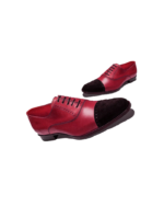 Handmade Cress Lace-Up Shoes for Men – Leather & Suede in Burgundy - Image 5