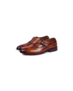Elegant Handmade Monk Strap Shoes for Men – Chocolate Brown (Sizes 7-14)