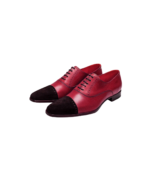 Handmade Cress Lace-Up Shoes for Men – Leather & Suede in Burgundy