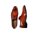 Classic Chocolate Brown Wing Tip Shoes – Handmade Leather (Sizes 7-14)