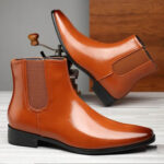 Premium Handcrafted Leather Chelsea Boots for Men – Black, Tan & Red – Leather Sole, Comfortable & Durable - Image 4