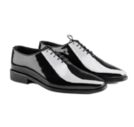Handcrafted Men's Whole Cut Leather Shoes – Premium Black Leather, Leather Sole, Stylish & Durable - Image 4