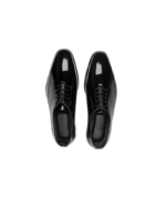 Handcrafted Men's Whole Cut Leather Shoes – Premium Black Leather, Leather Sole, Stylish & Durable