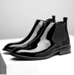 Premium Handcrafted Chelsea Boots for Men - Genuine Leather, Black, Leather Sole | Durable & Comfortable - Image 3