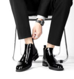 Premium Handcrafted Chelsea Boots for Men - Genuine Leather, Black, Leather Sole | Durable & Comfortable - Image 4