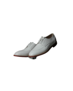 Handmade White Calf Leather Lace-Up Oxfords for Men | Premium Genuine Leather - Image 3