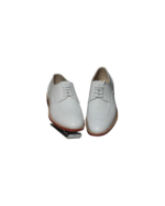 Handmade White Calf Leather Lace-Up Oxfords for Men | Premium Genuine Leather - Image 5