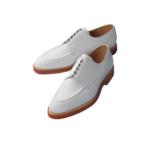 Handmade White Calf Leather Lace-Up Oxfords for Men | Premium Genuine Leather